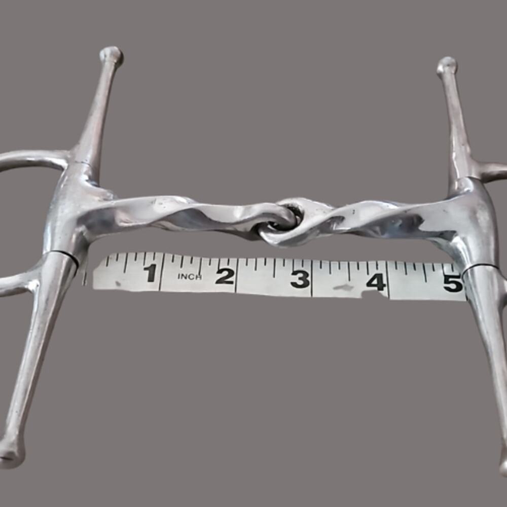 Stainless Steel Full Cheek Corkscrew Snaffle 4 1/2" mouth